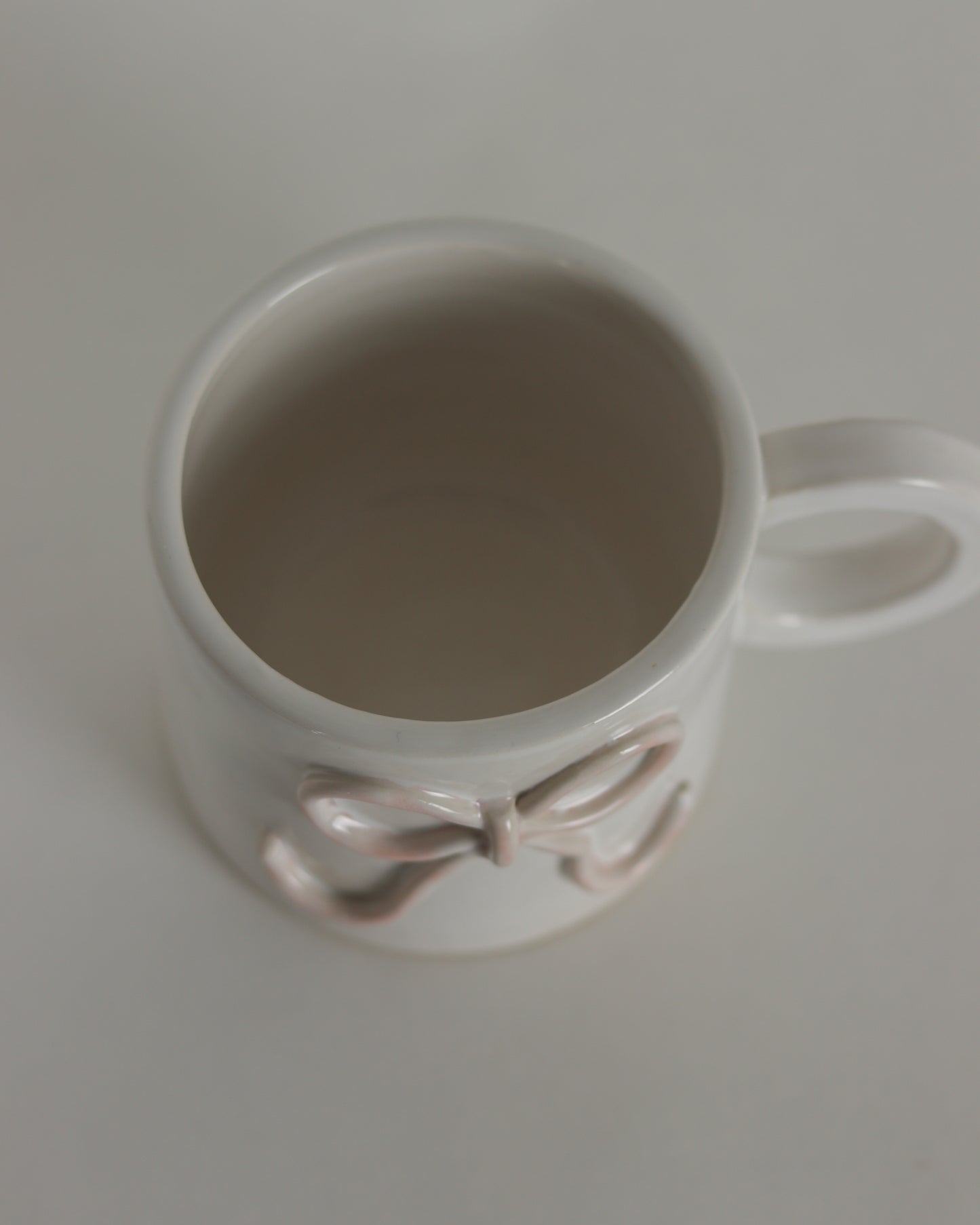 White Mug with Pink Bow