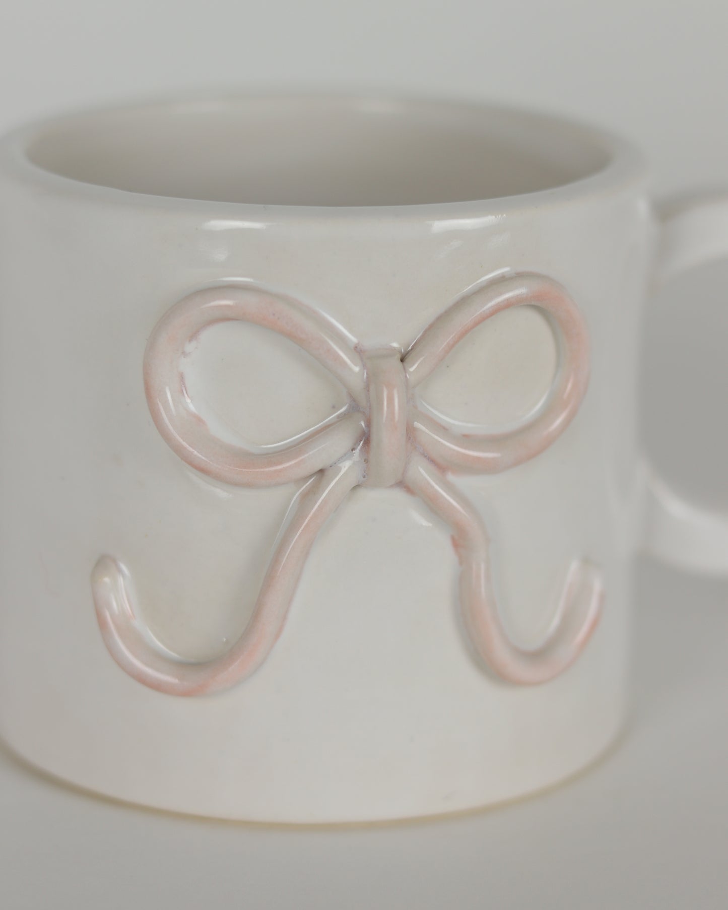 White Mug with Pink Bow