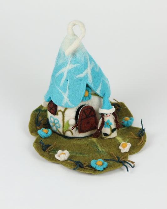 Fairy House with Blue Roof