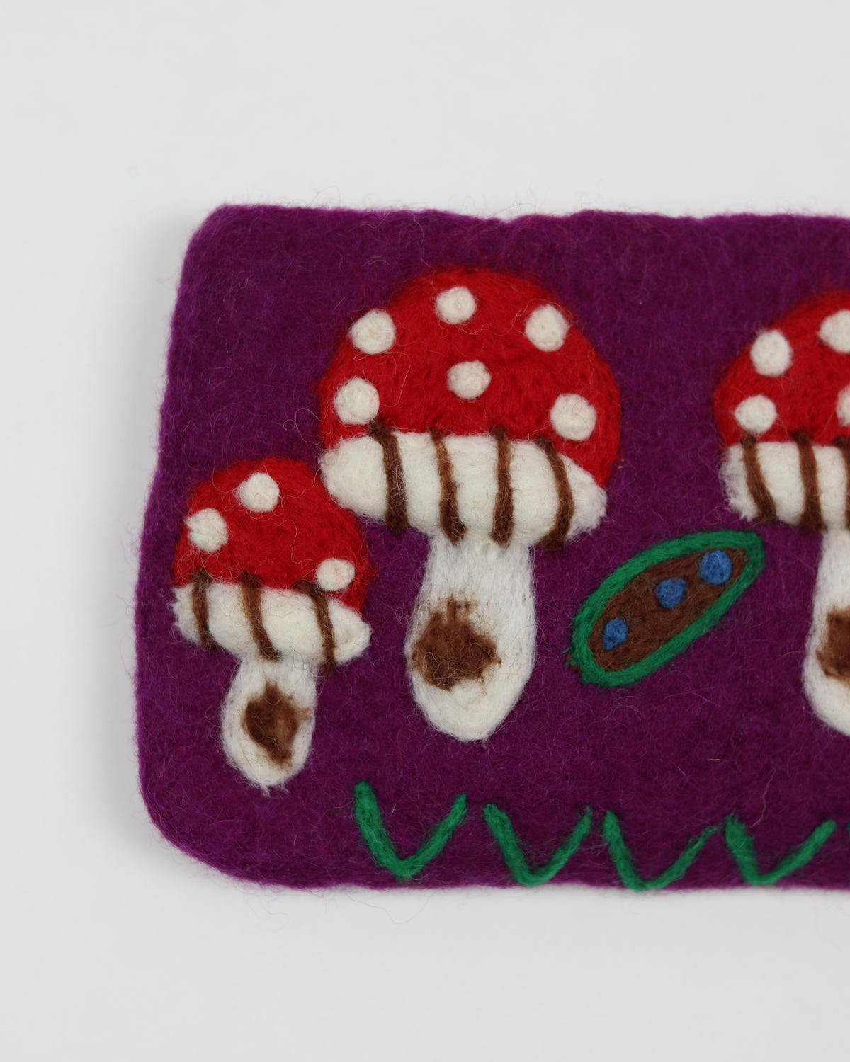 Purple Mushroom Zipper Pouch