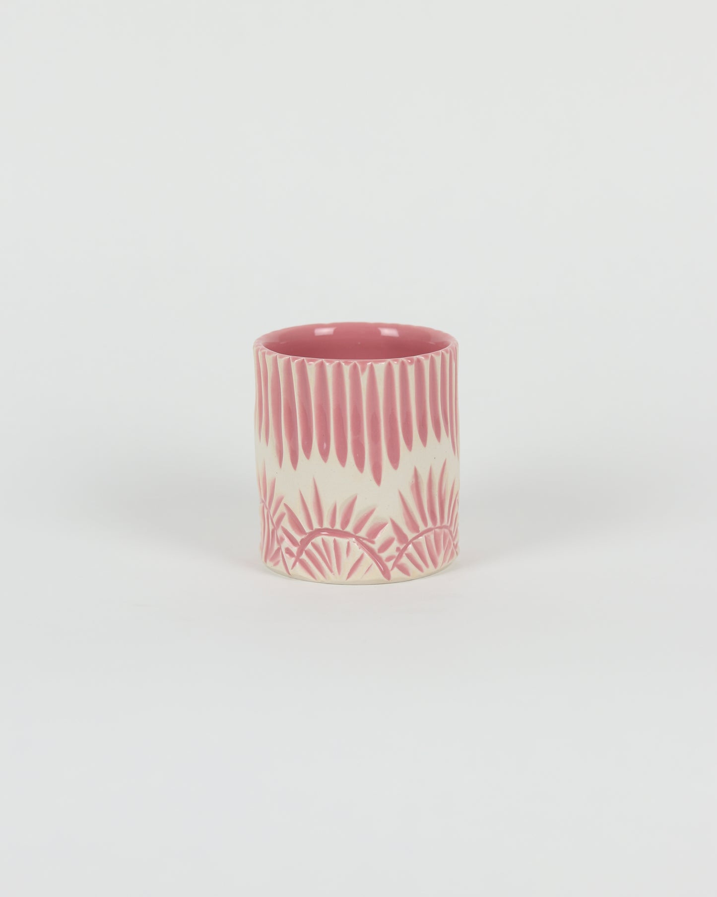 Pink Carved Cup