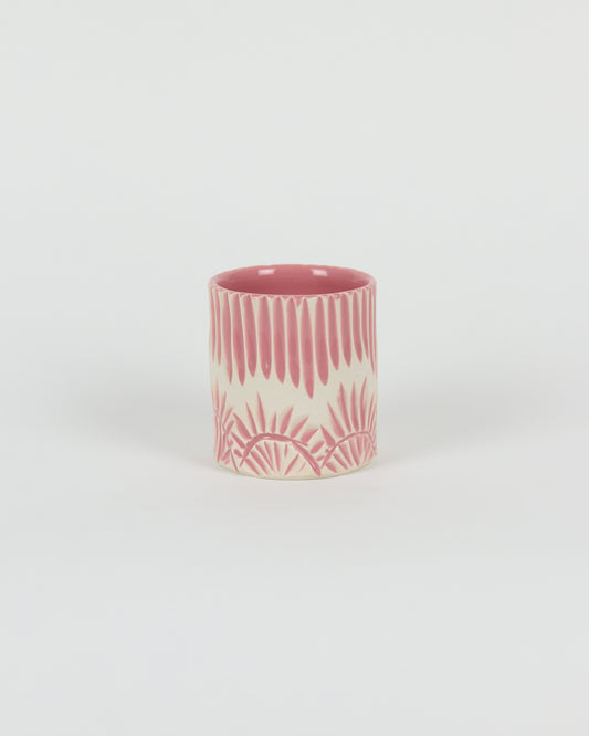 Pink Carved Cup