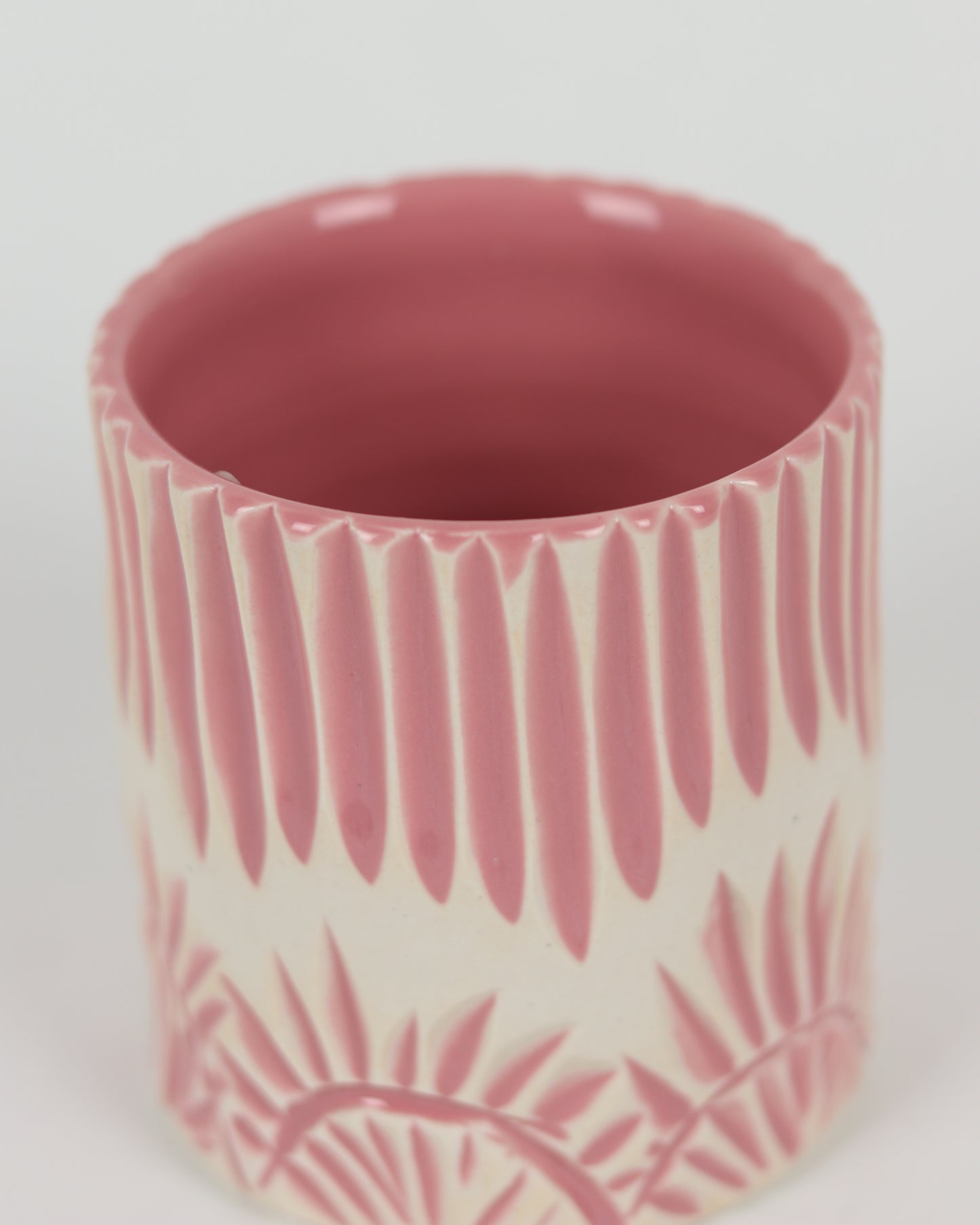 Pink Carved Cup