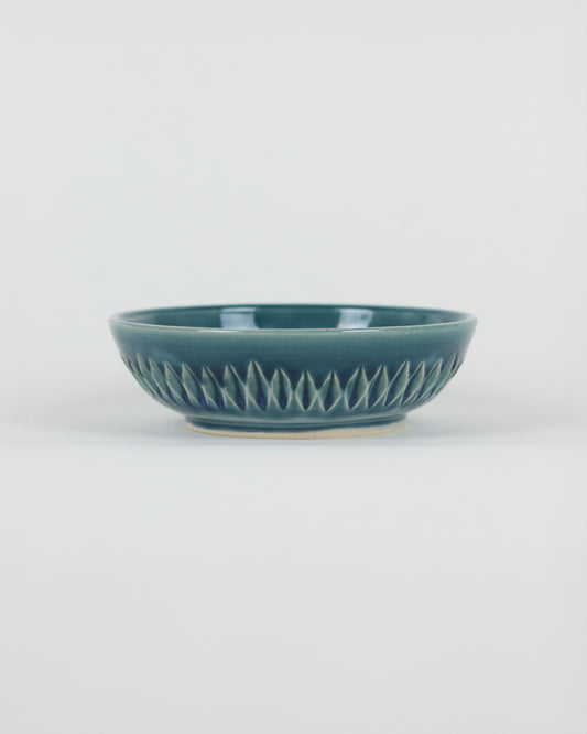 Bowl Carved Blue