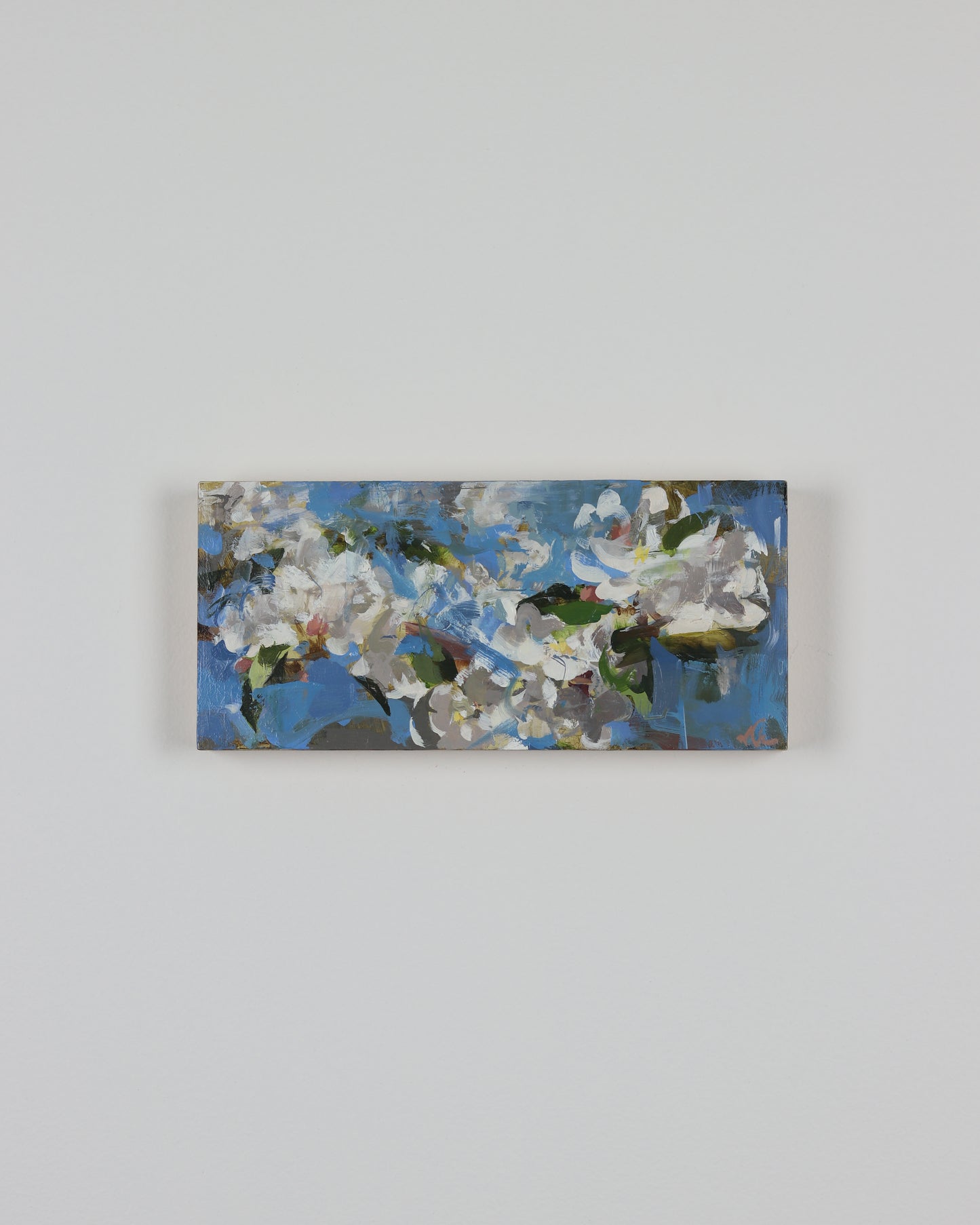 Apple Blossoms on Blue