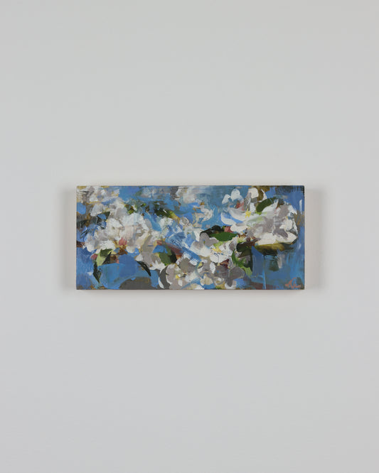 Apple Blossoms on Blue