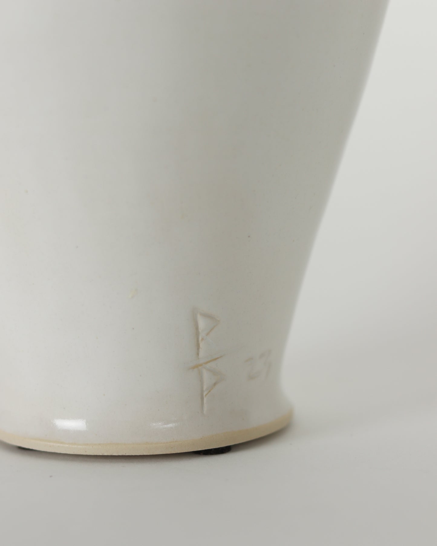 Hand Built White Vase 1