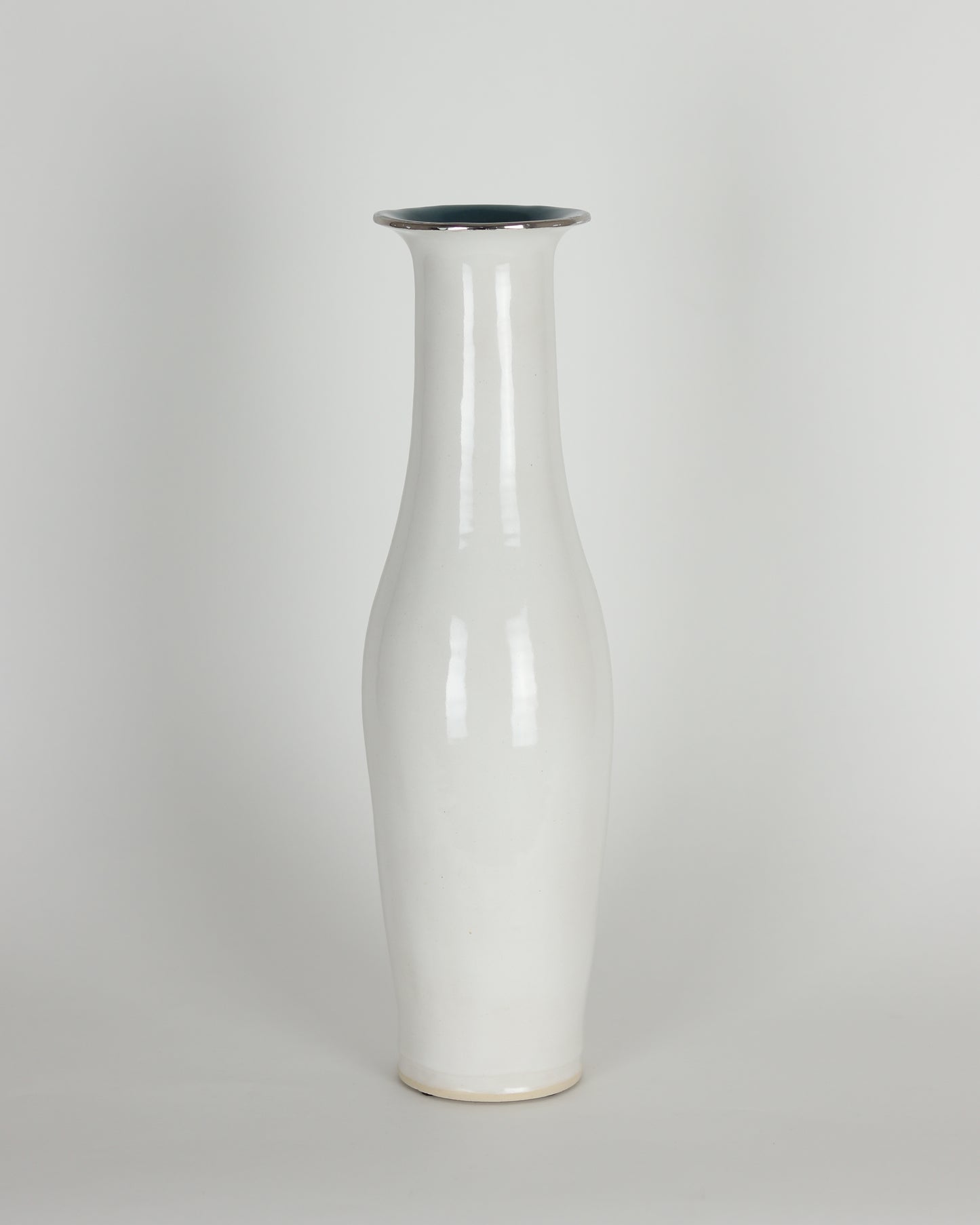 Hand Built White Vase 1