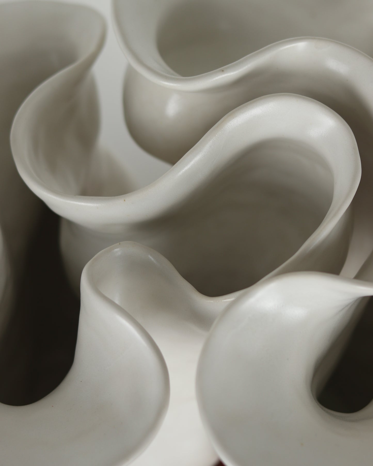 Flow Vases on Bubinga Wood Base-3 Pieces