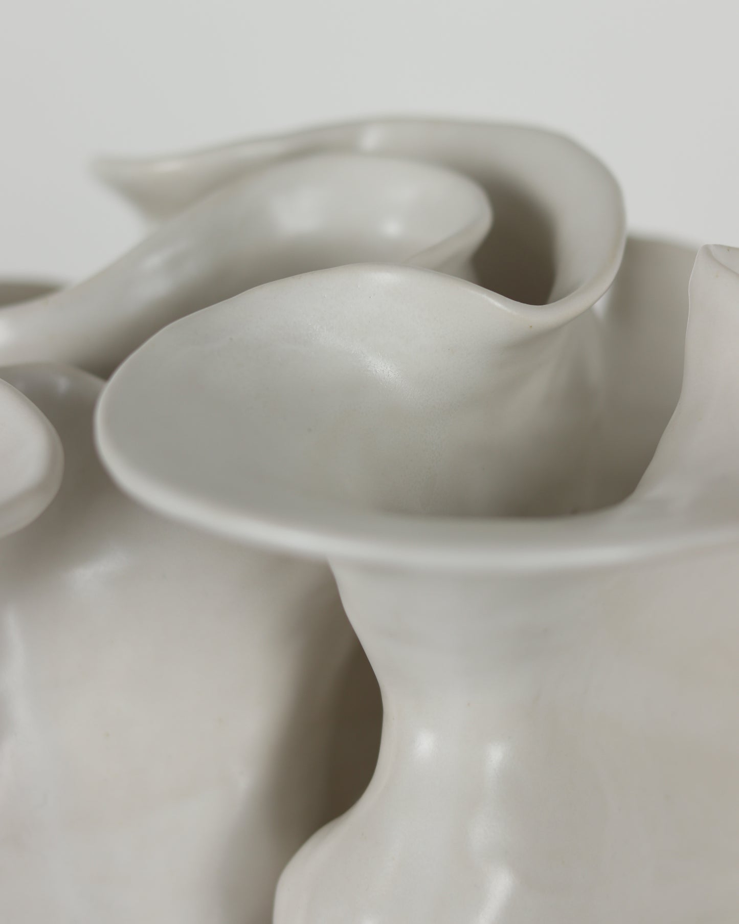 Flow Vases on Bubinga Wood Base-3 Pieces