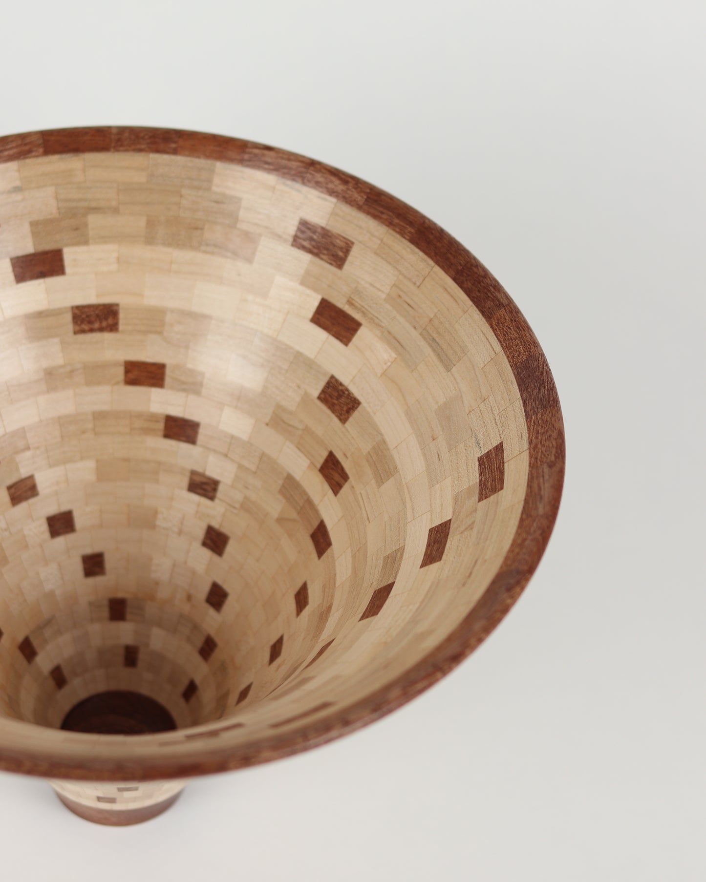Segmented Spiral Wood Bowl