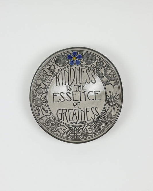 Kindness Is The Essence of Greatness Carved Bowl