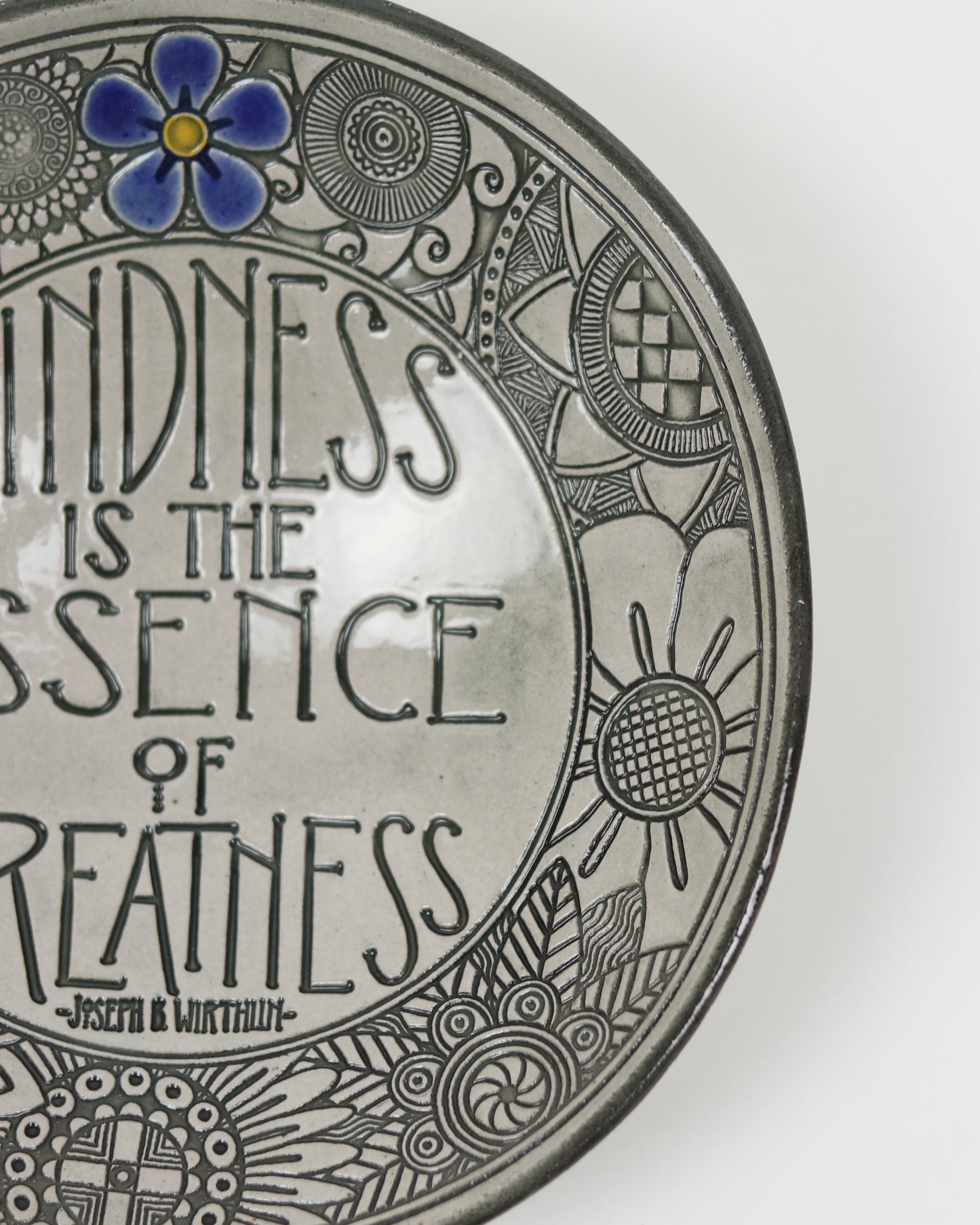 Kindness Is The Essence of Greatness Carved Bowl