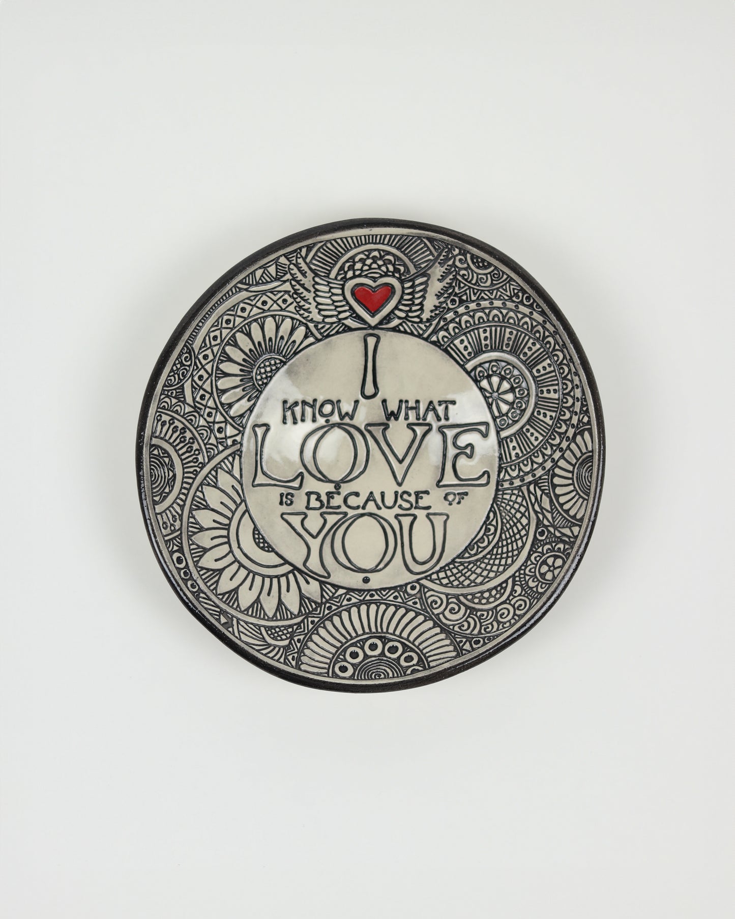 I Know What Love Is Because of You Carved Bowl