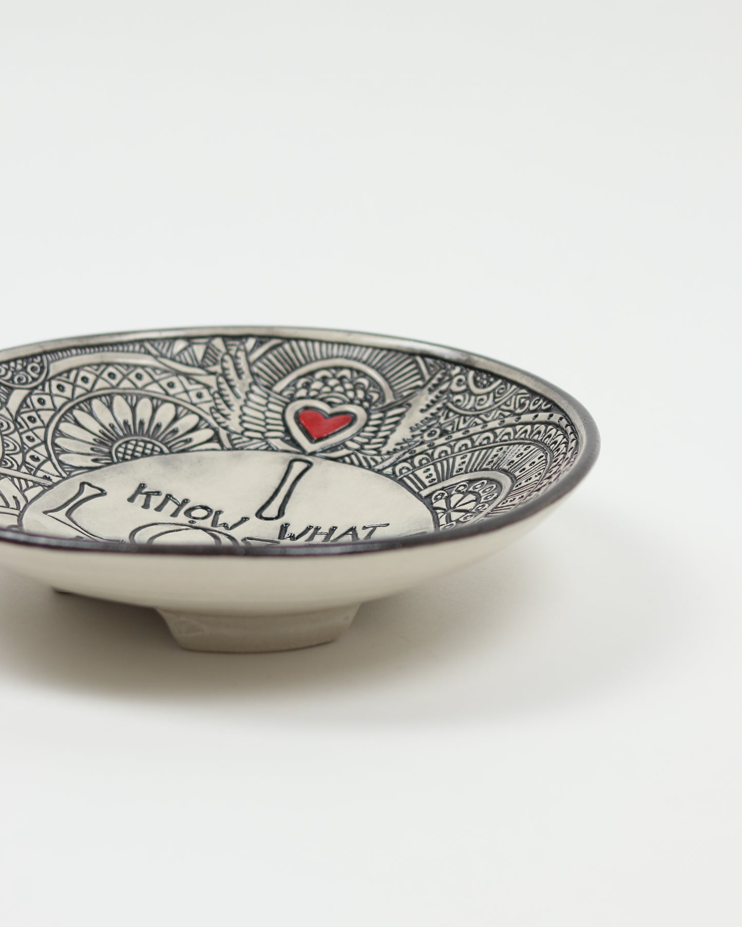 I Know What Love Is Because of You Carved Bowl