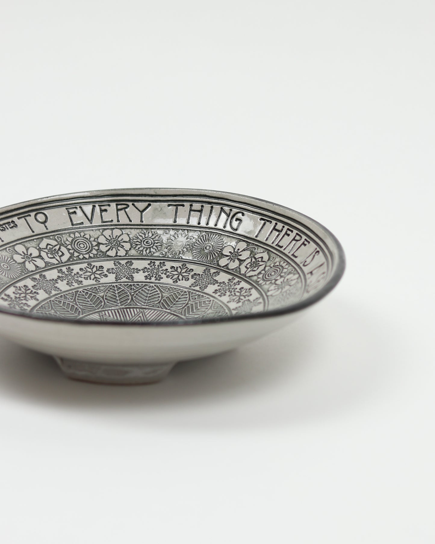 To Everything There Is A Season Carved Bowl