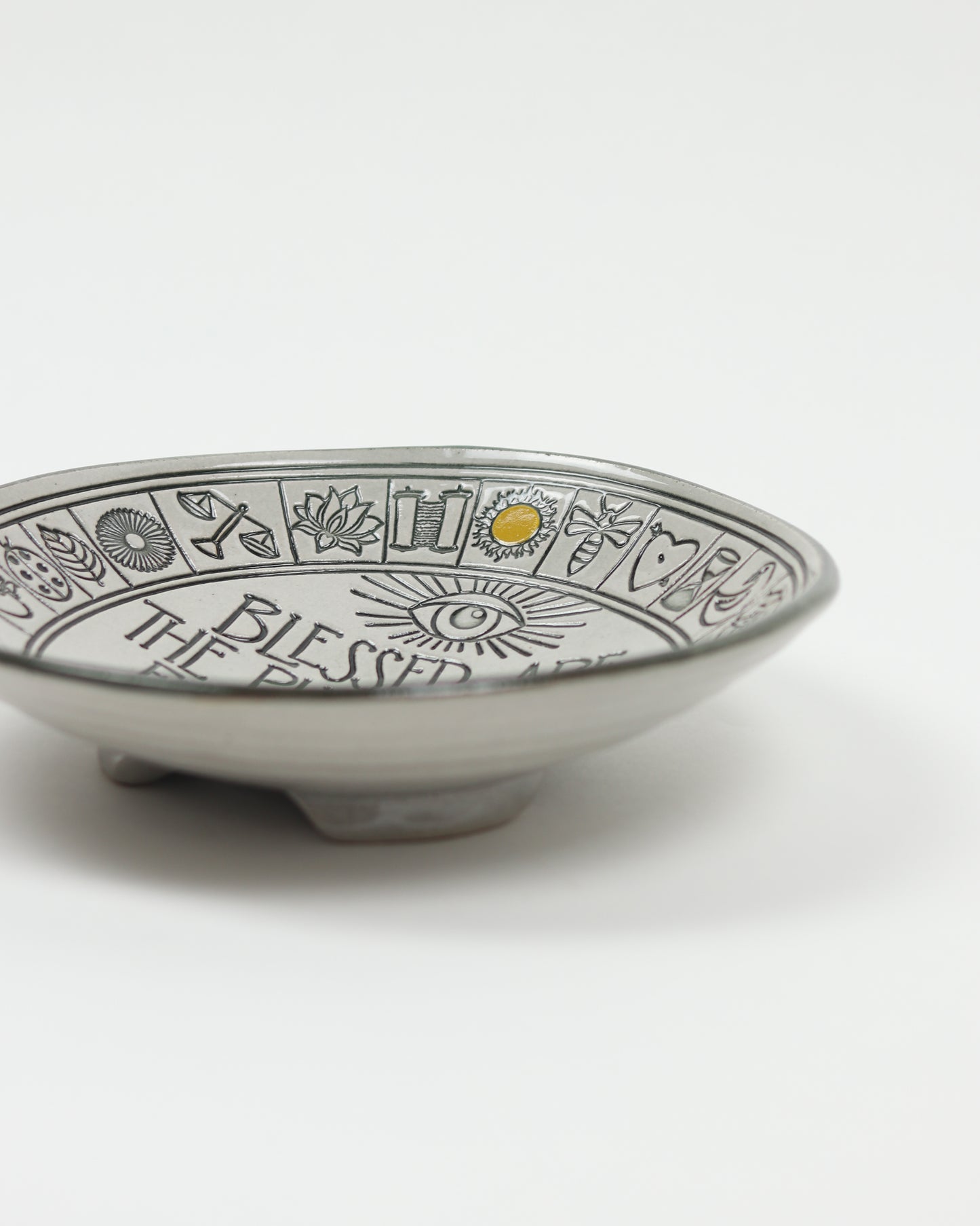 Blessed Are The Pure In Heart Carved Bowl