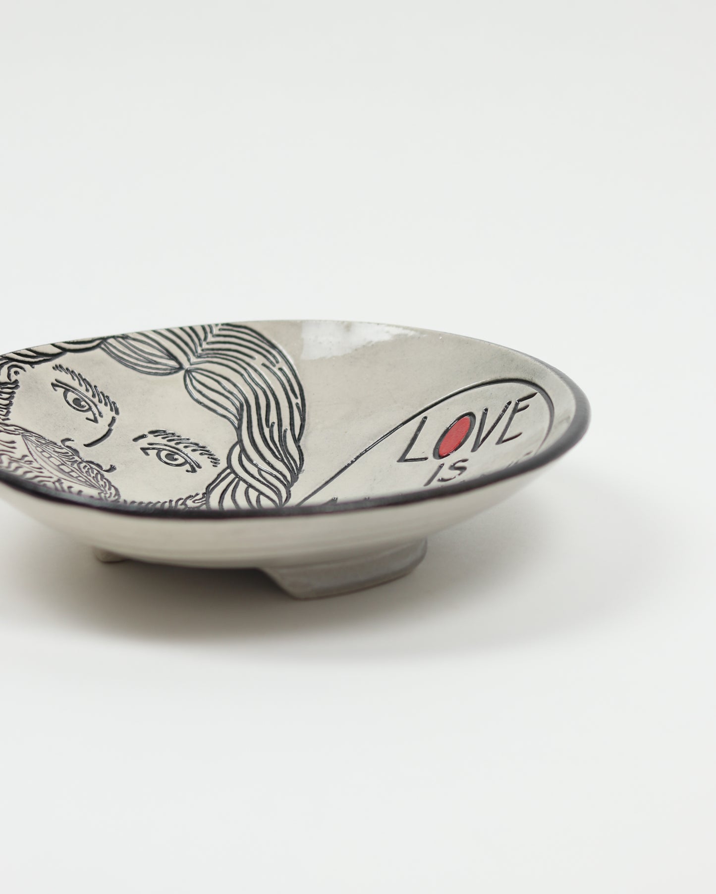 Love Is Always The Answer (Jesus Quote) Carved Bowl