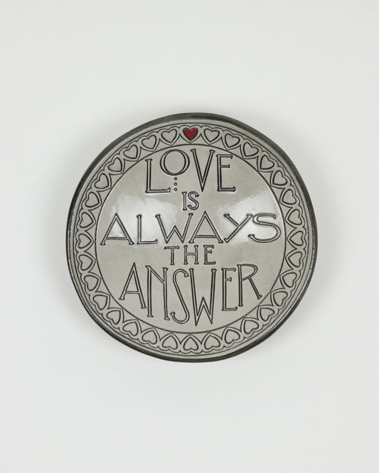 Love Is Always The Answer (in Bold) Carved Bowl