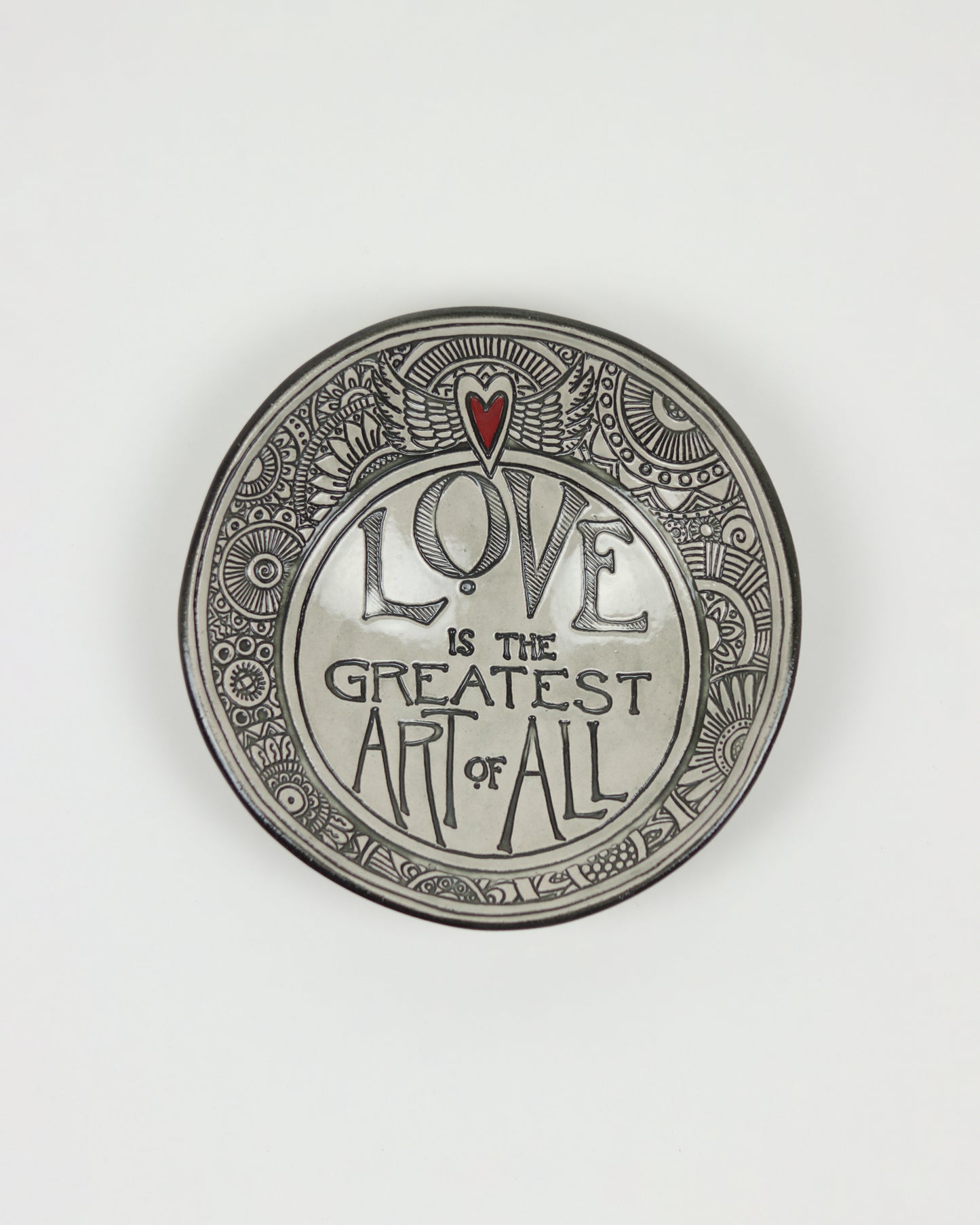 Love Is The Greatest Art of All Carved Bowl