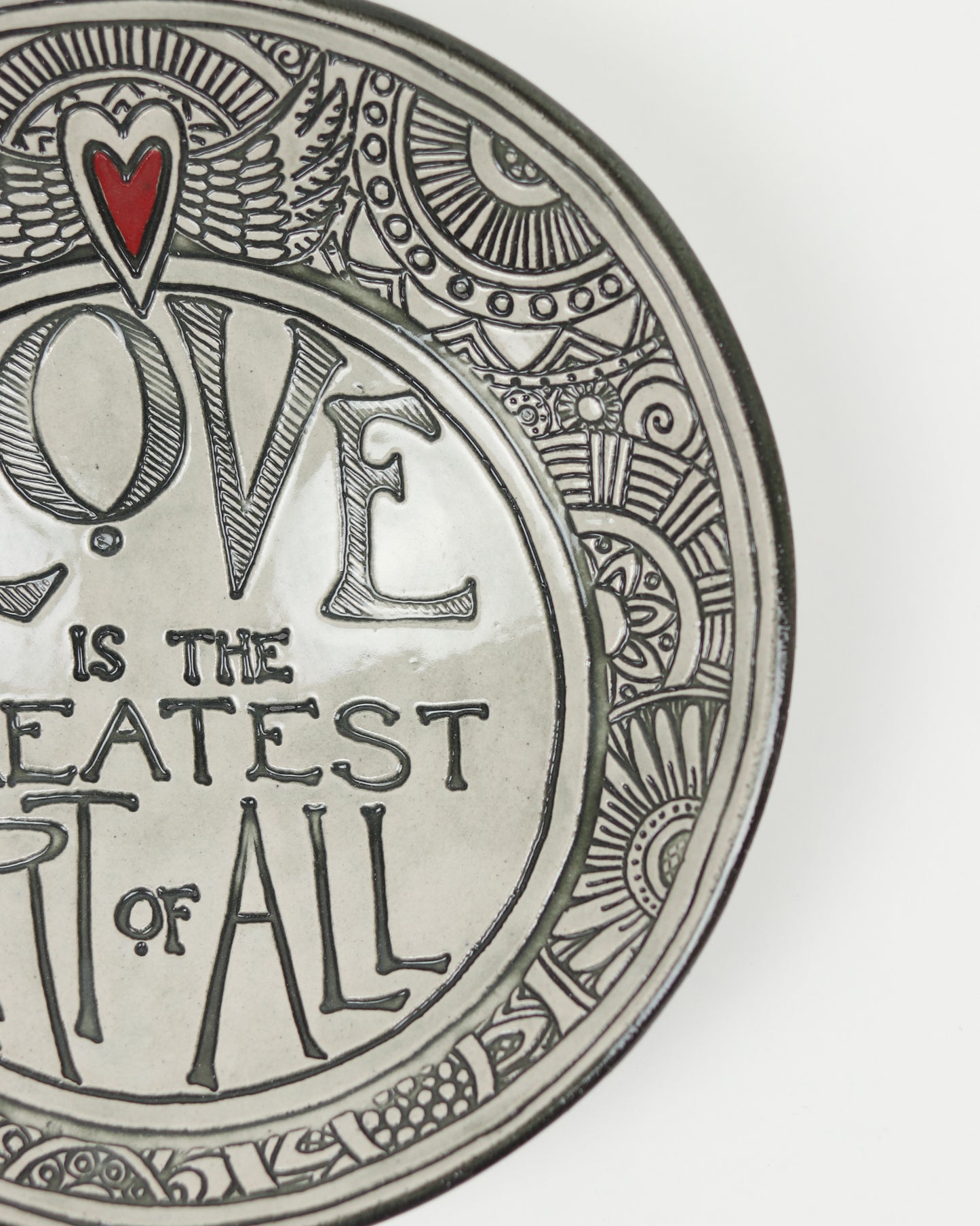 Love Is The Greatest Art of All Carved Bowl