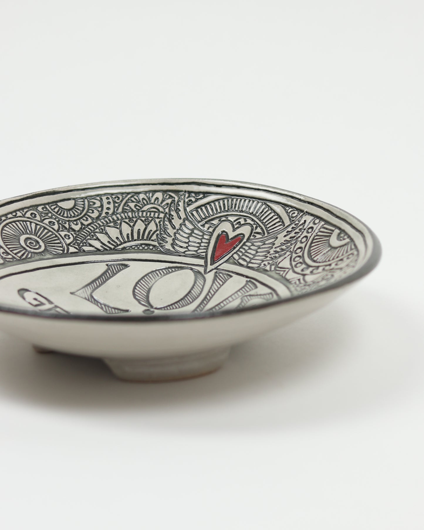 Love Is The Greatest Art of All Carved Bowl
