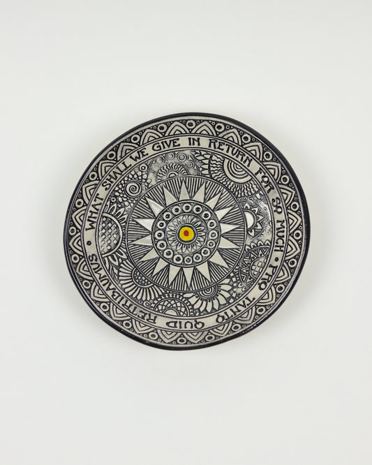 What Shall We Give In Return Carved Bowl