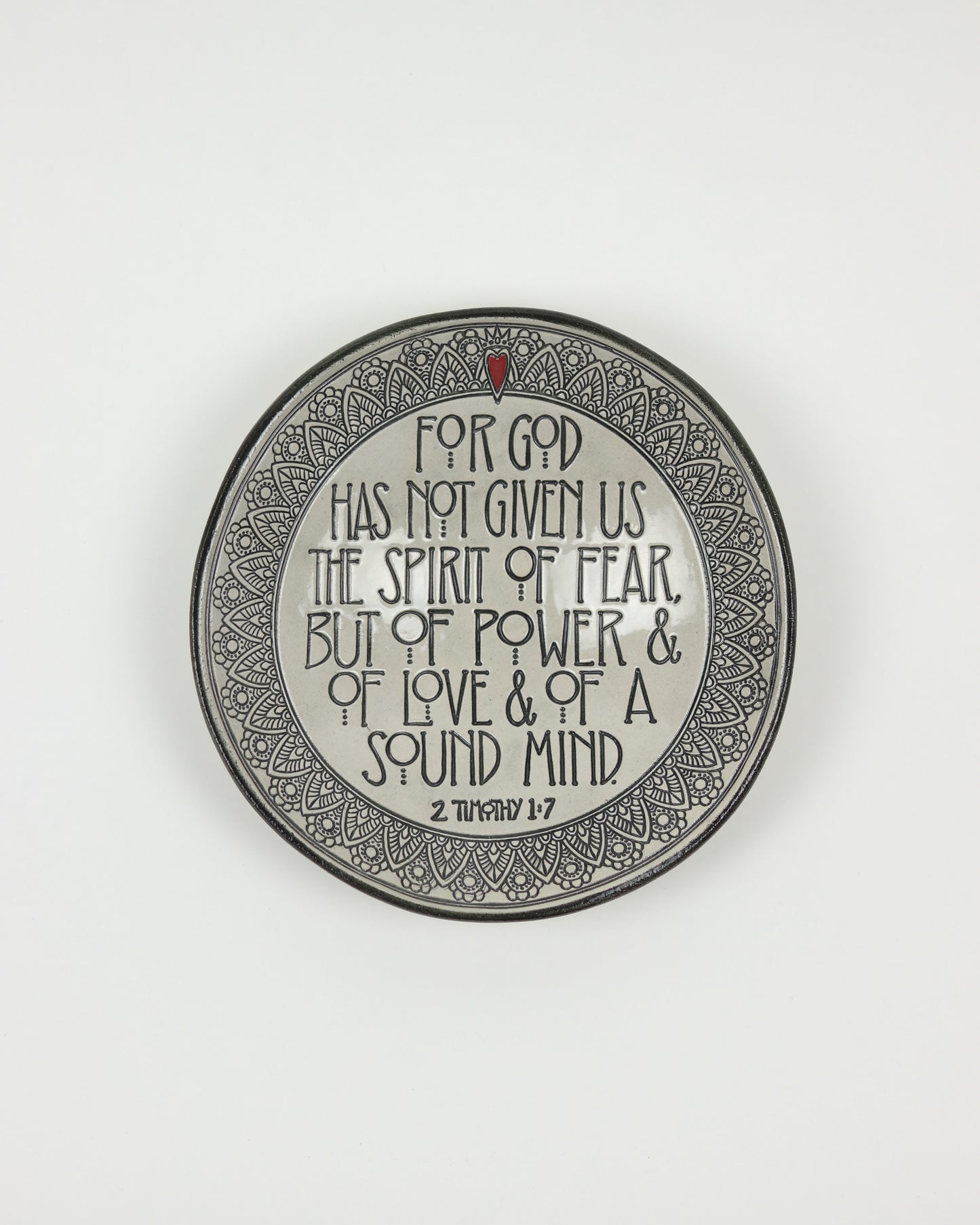 2 Timothy 1:7 Carved Bowl