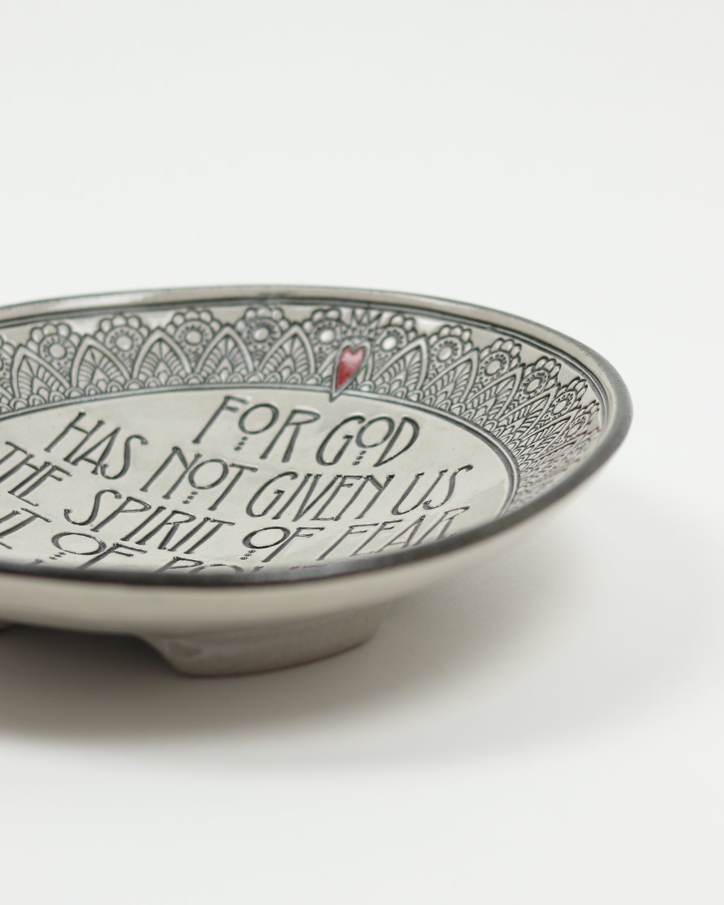 2 Timothy 1:7 Carved Bowl