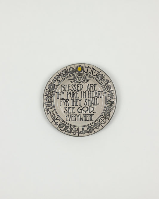 Blessed Are The Pure In Heart Mini Plate