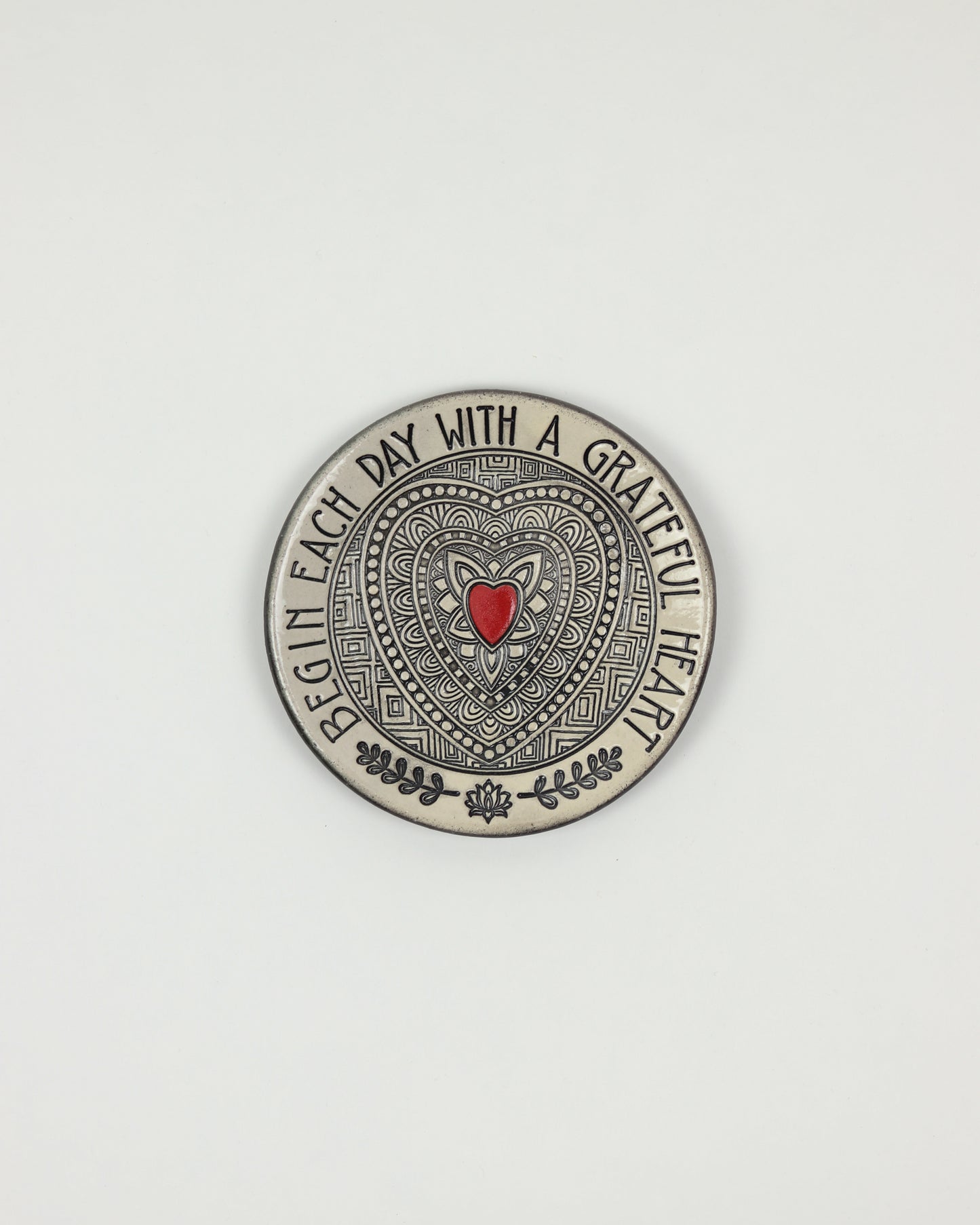 Begin Each Day With A Grateful Heart Mini Plate