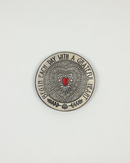 Begin Each Day With A Grateful Heart Mini Plate