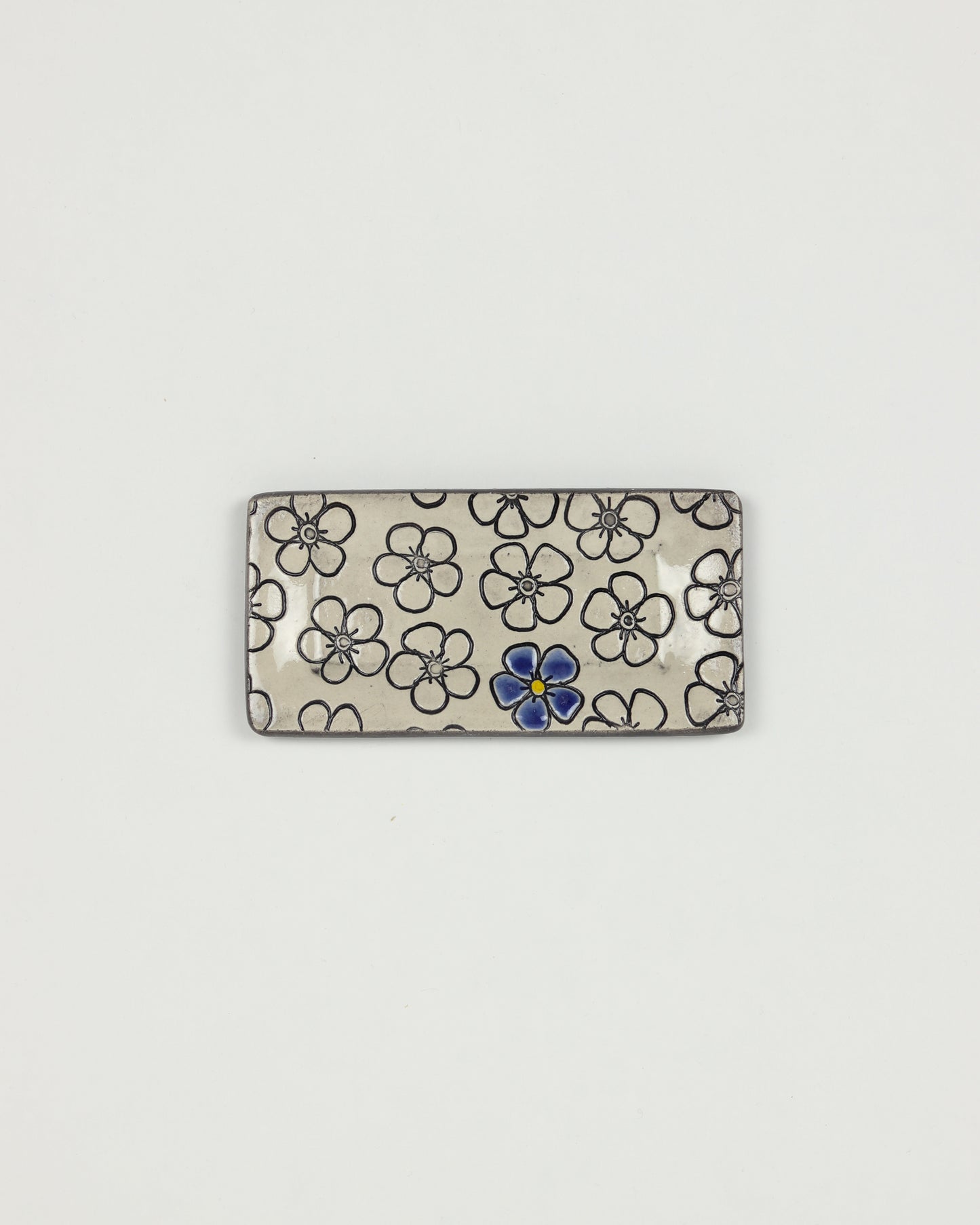 Forget Me Not Butter Dish
