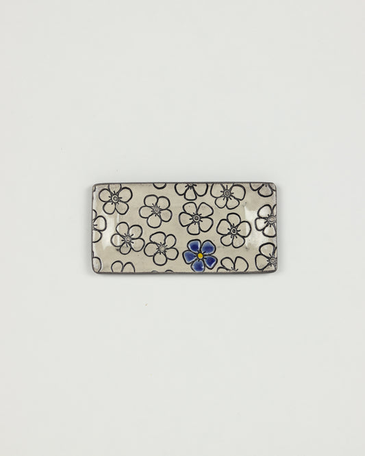 Forget Me Not Butter Dish