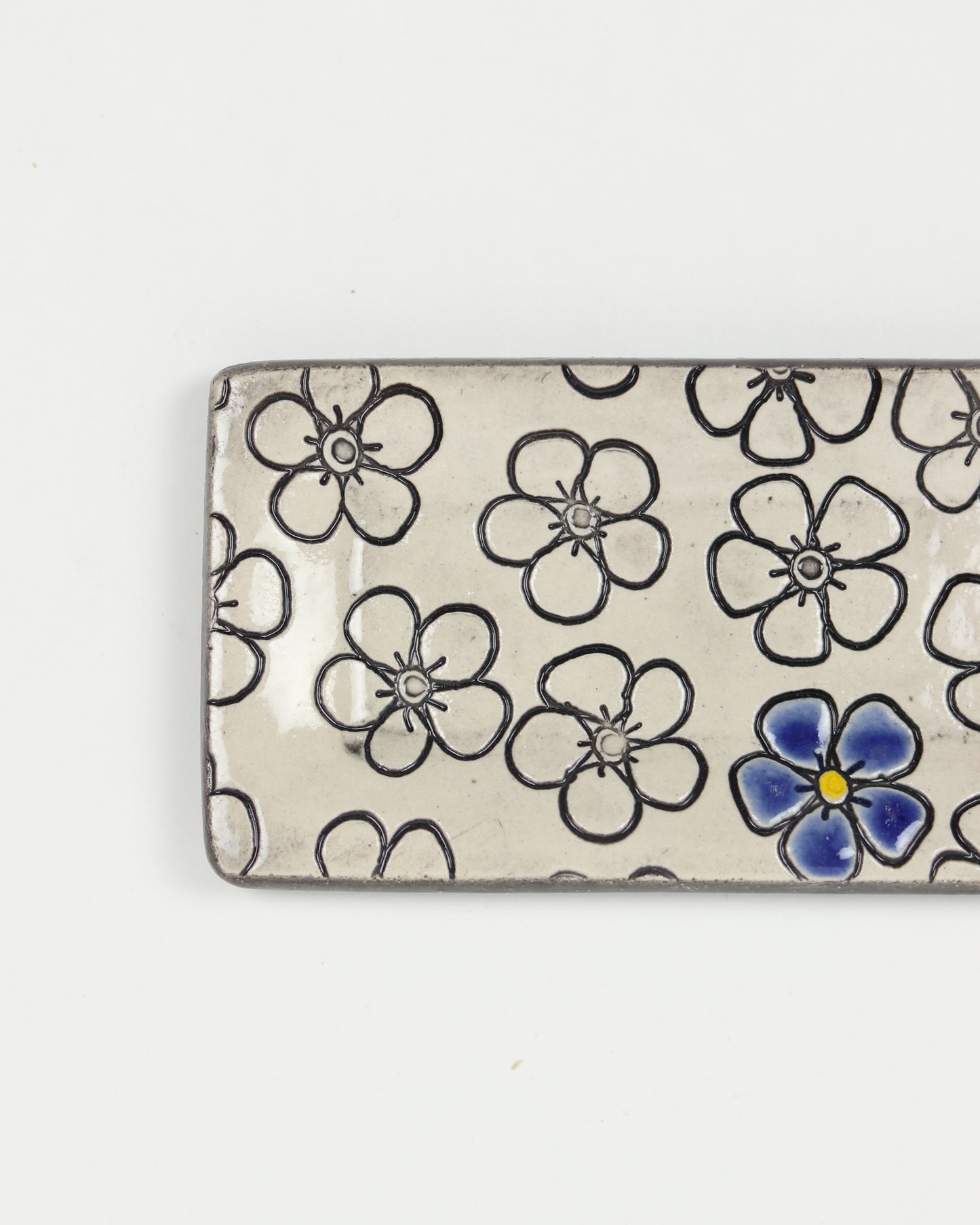 Forget Me Not Butter Dish