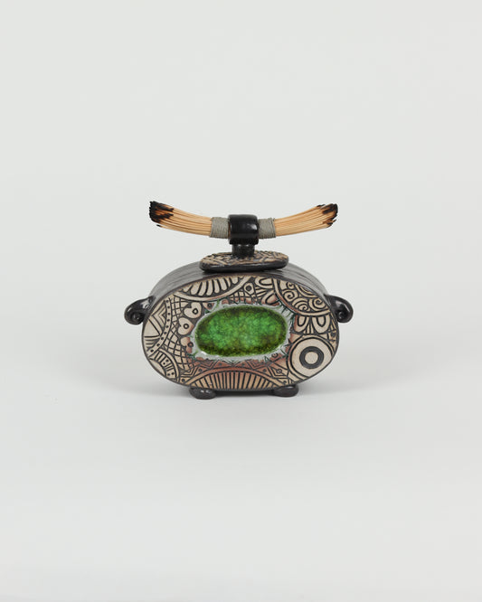 Green Oval Journey Jar
