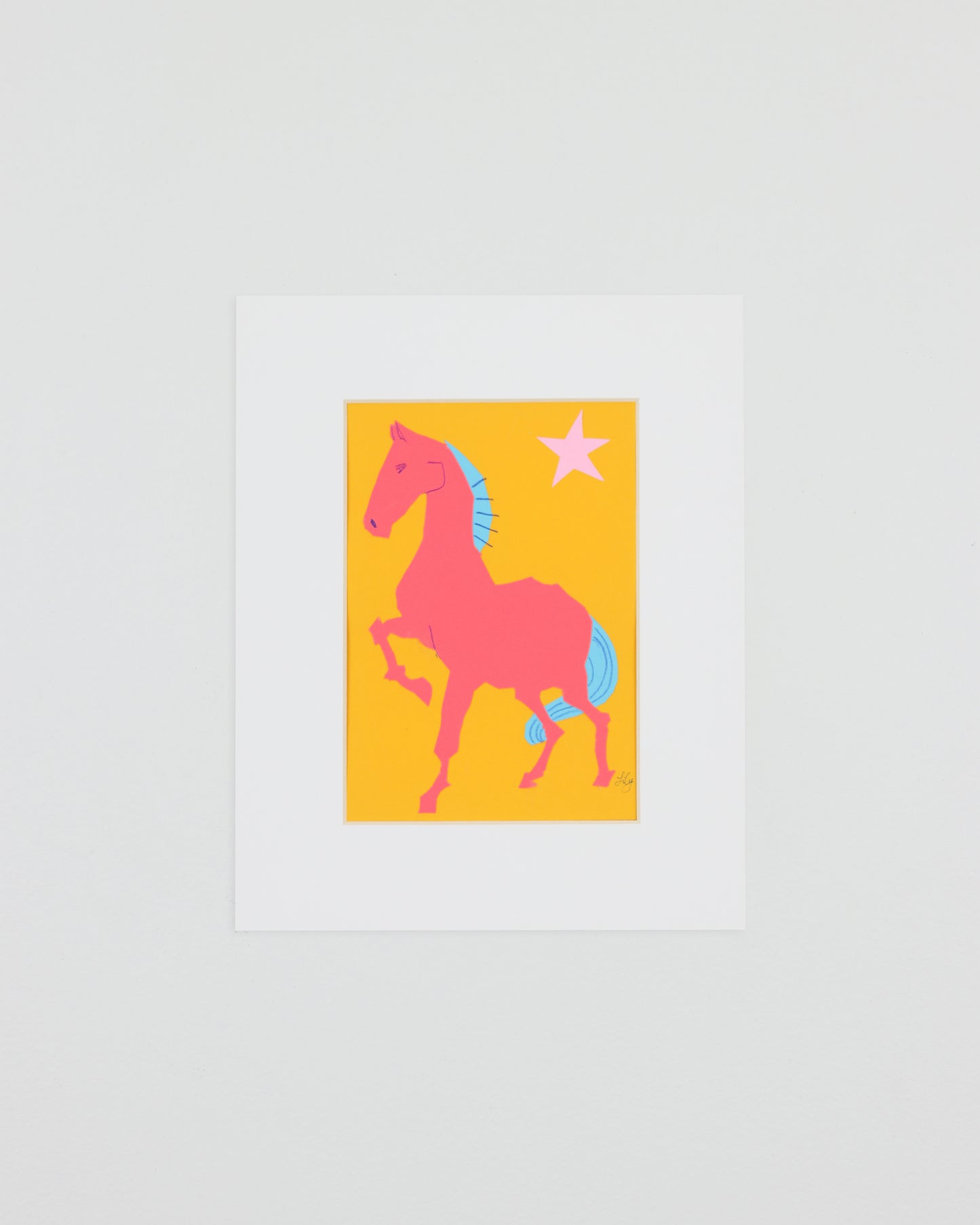 Red Horse Paper Collage