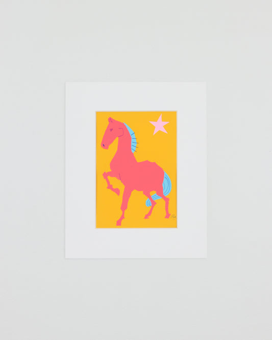Red Horse Paper Collage