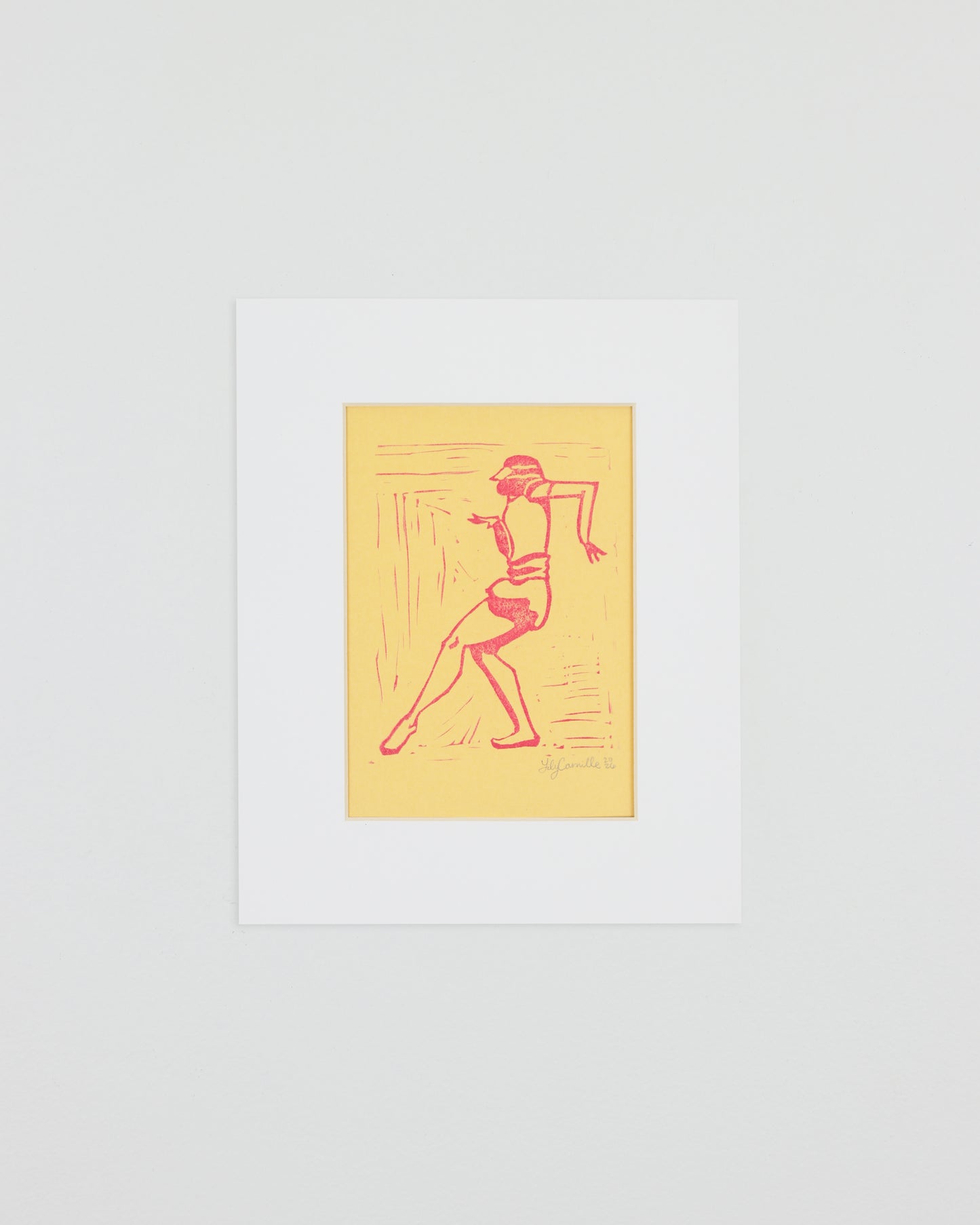 Modern Dancer Linocut