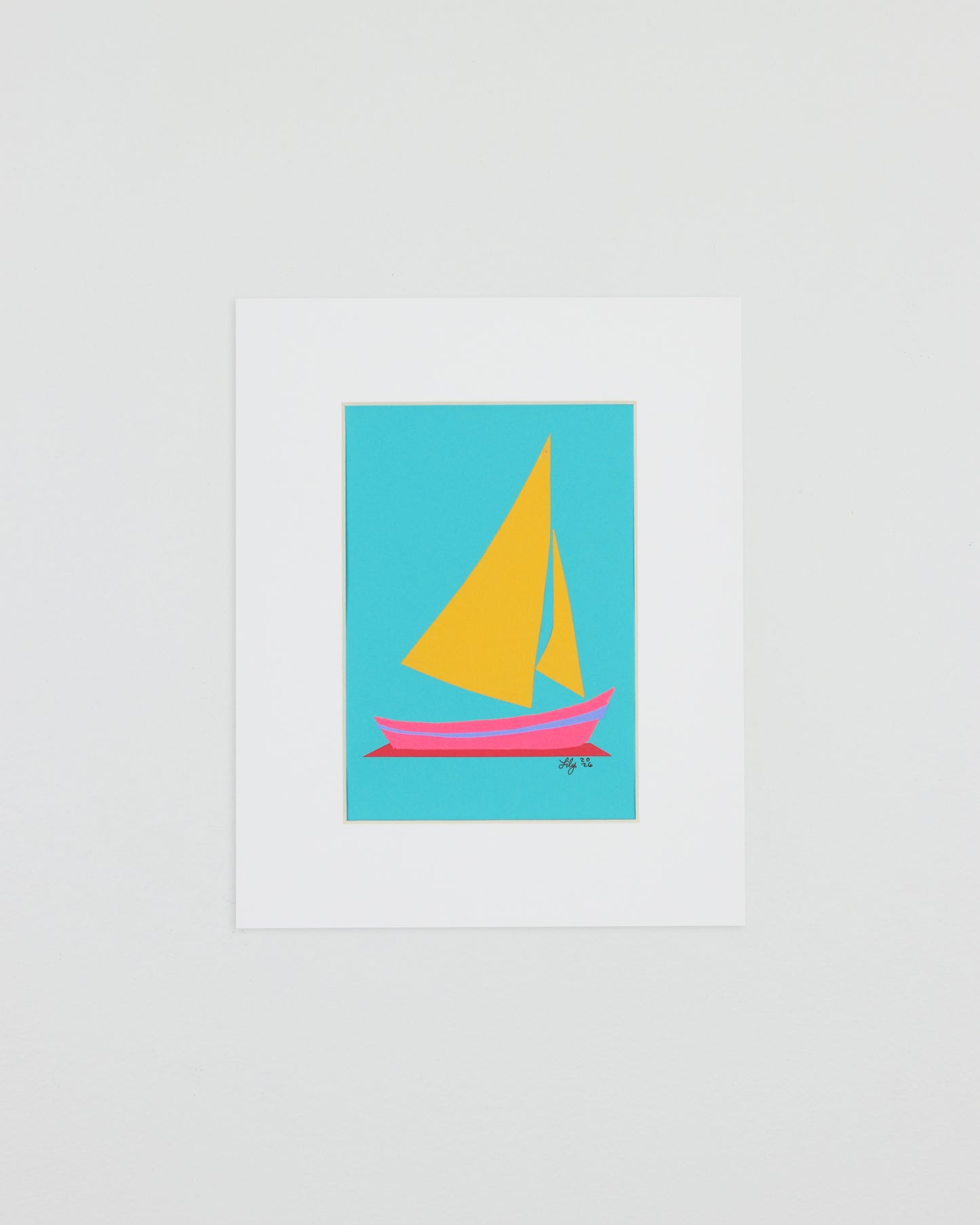 Sailboat Paper Collage