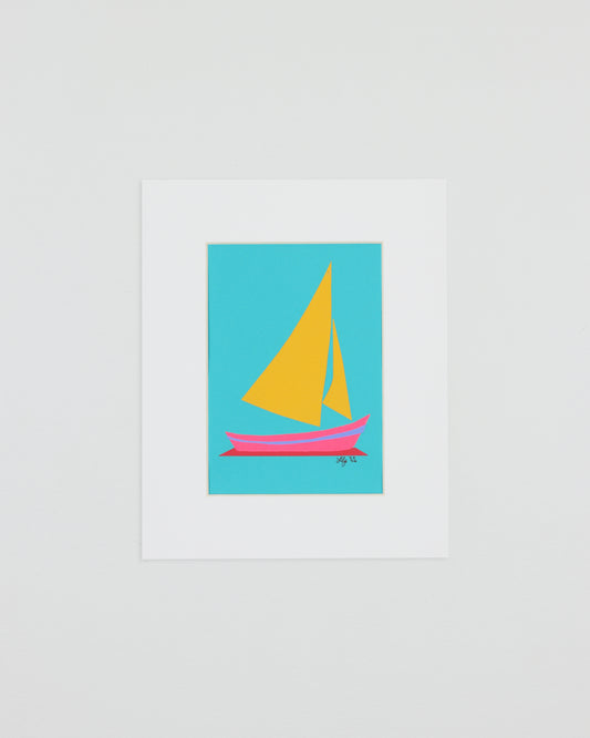 Sailboat Paper Collage