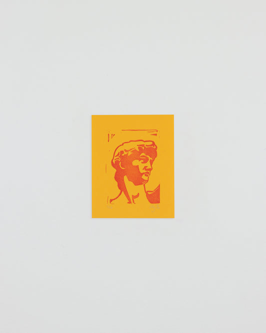 David Original Linocut Red