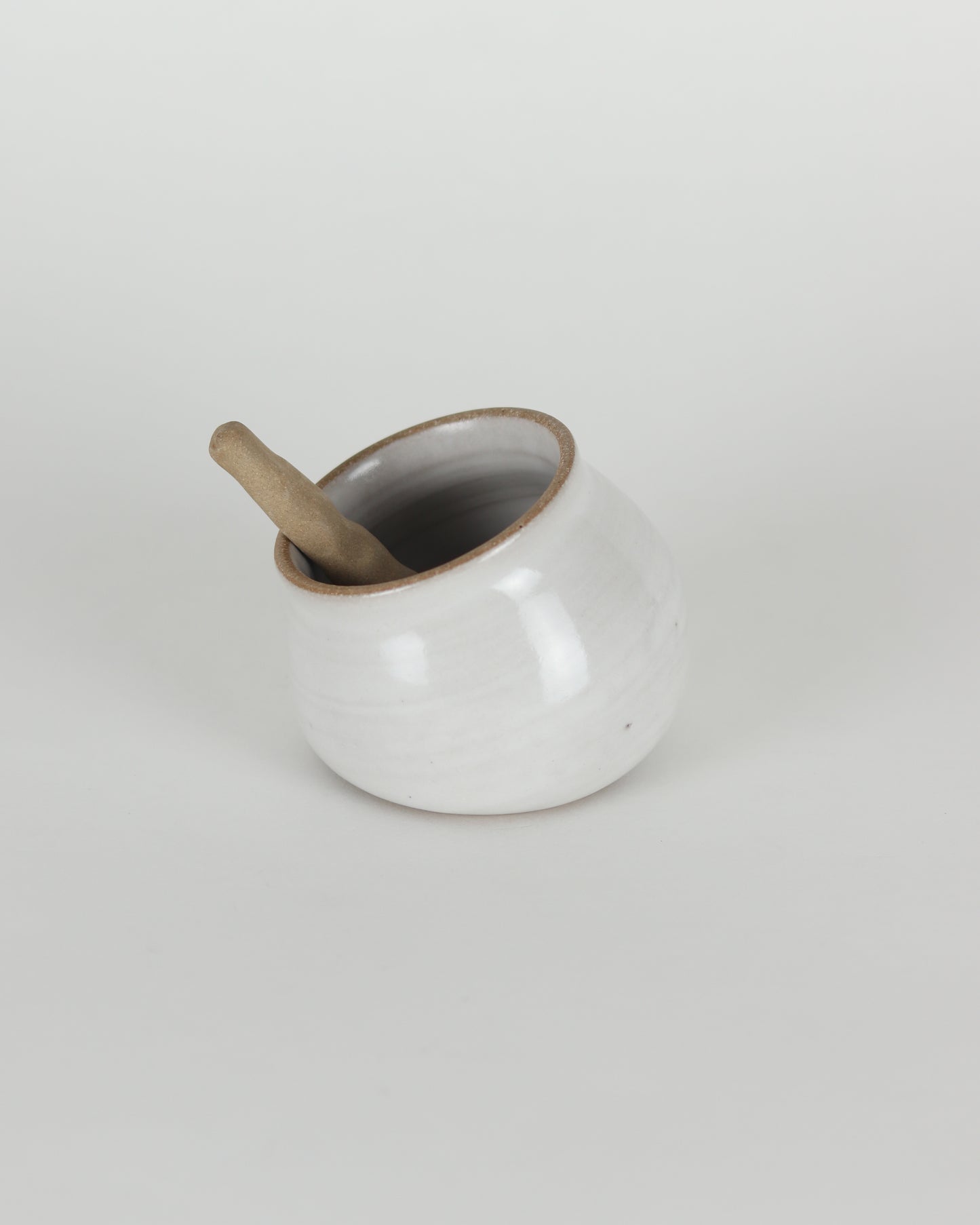 Eggshell Salt Cellar With Spoon