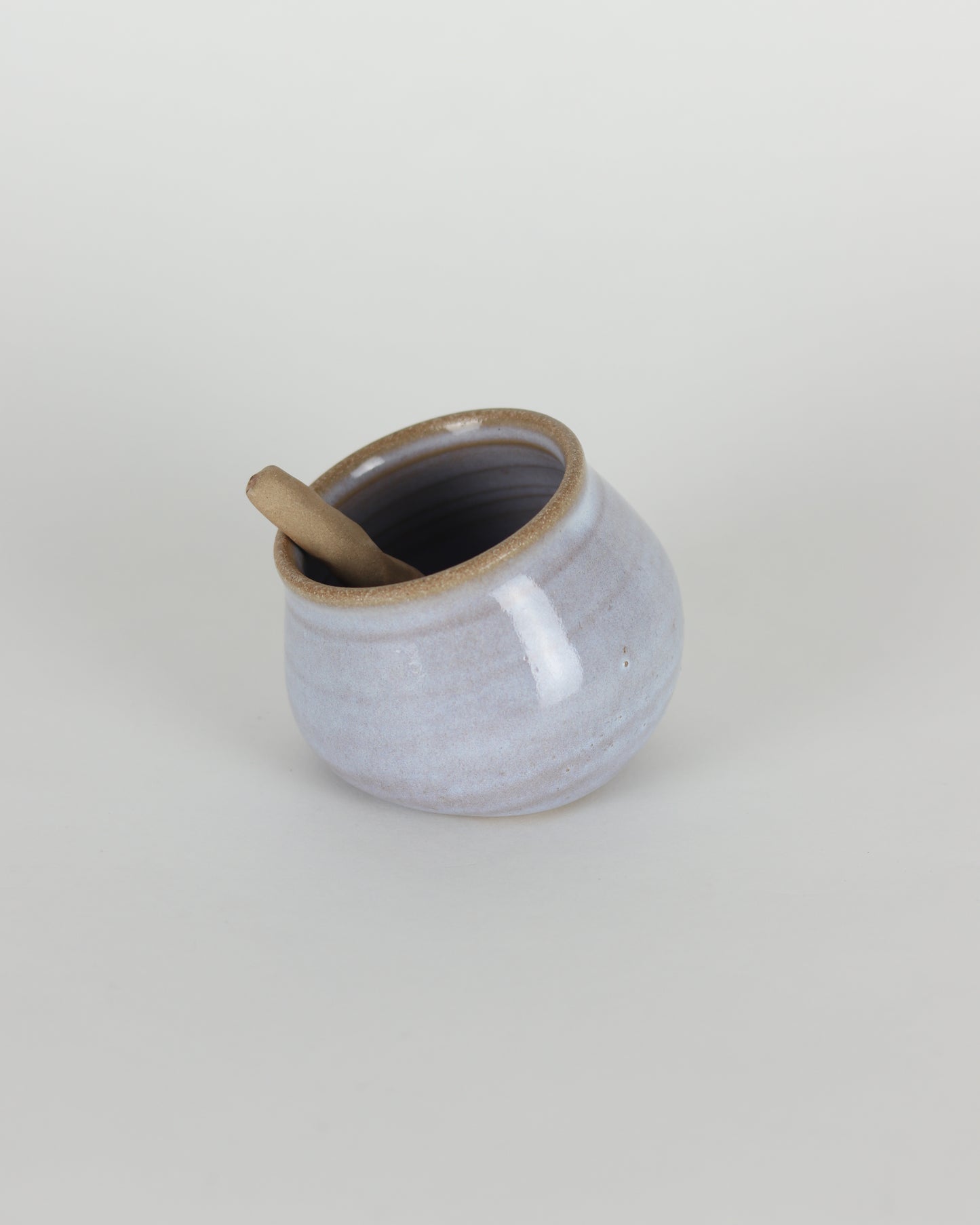 Opal Salt Cellar With Spoon