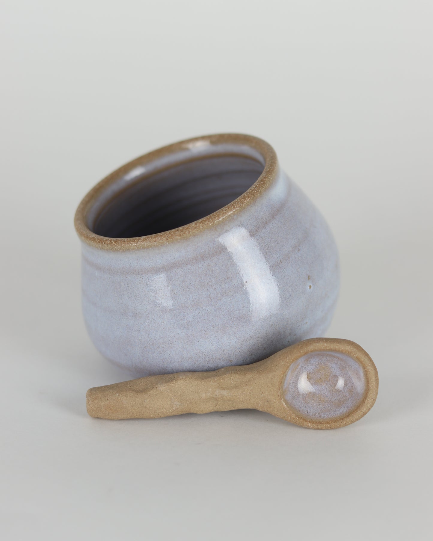 Opal Salt Cellar With Spoon