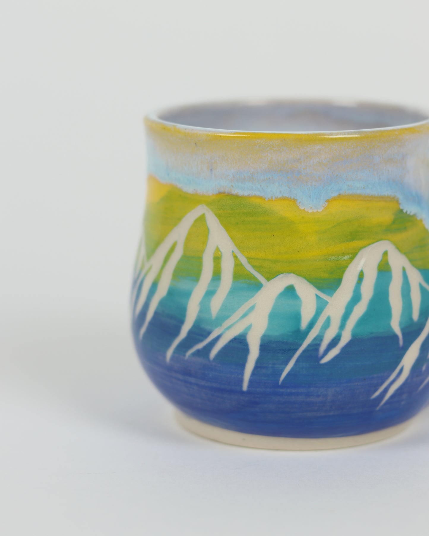 Blue & Yellow Mountain Mug
