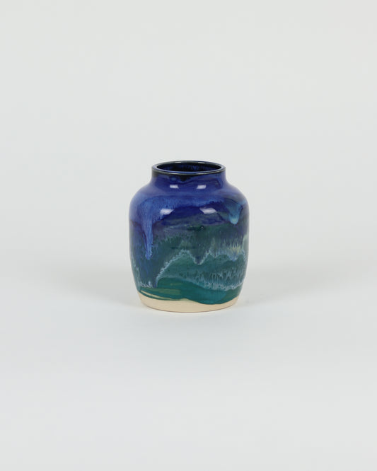 Short Blue Vase