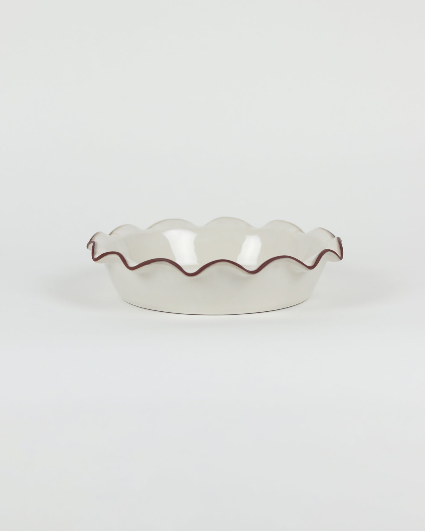 Fluted Deep Pie Dish New England White