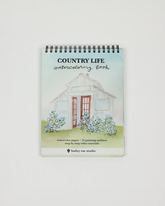 Country Life Watercoloring Book