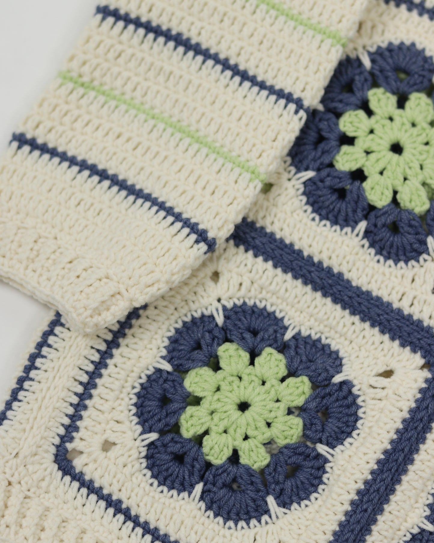Crocheted Granny Square Sweater